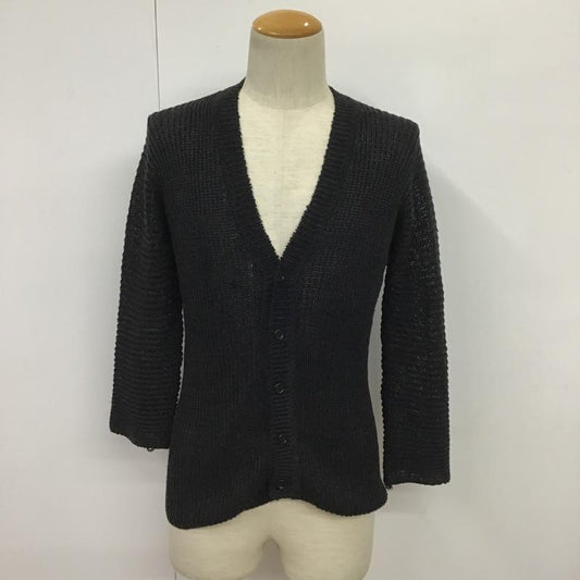 ラッドミュージシャン LAD MUSICIAN カーディガン 長袖 2110-006 Vネック 44 無地 黒 / ブラック /  メンズ USED 古着 中古 10087794
