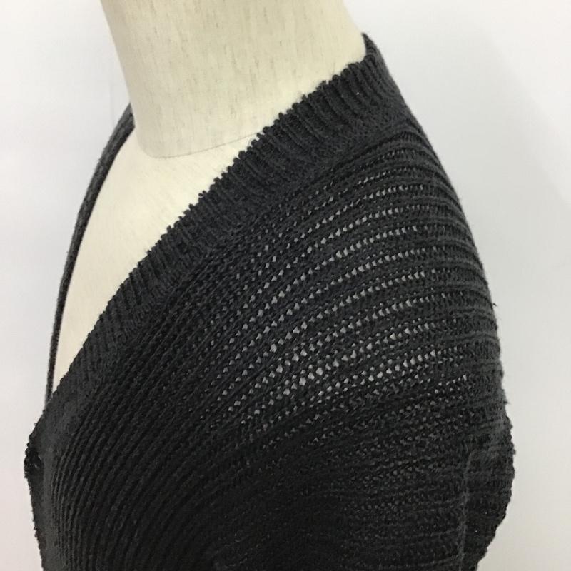 ラッドミュージシャン LAD MUSICIAN カーディガン 長袖 2110-006 Vネック 44 無地 黒 / ブラック /  メンズ USED 古着 中古 10087794