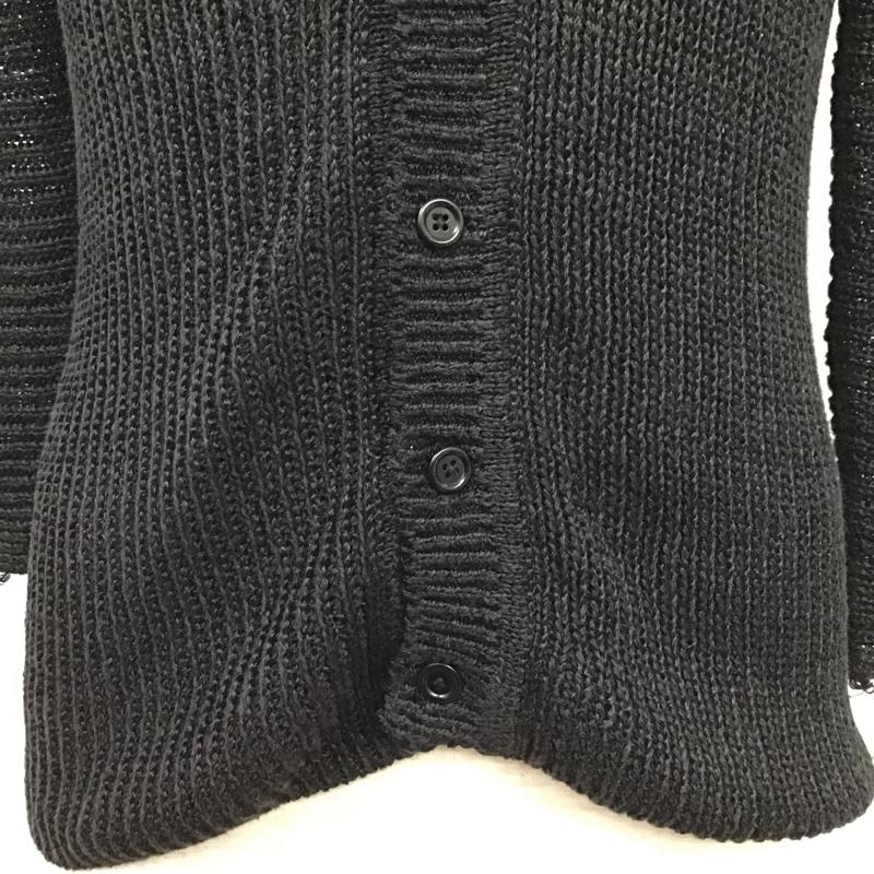 ラッドミュージシャン LAD MUSICIAN カーディガン 長袖 2110-006 Vネック 44 無地 黒 / ブラック /  メンズ USED 古着 中古 10087794