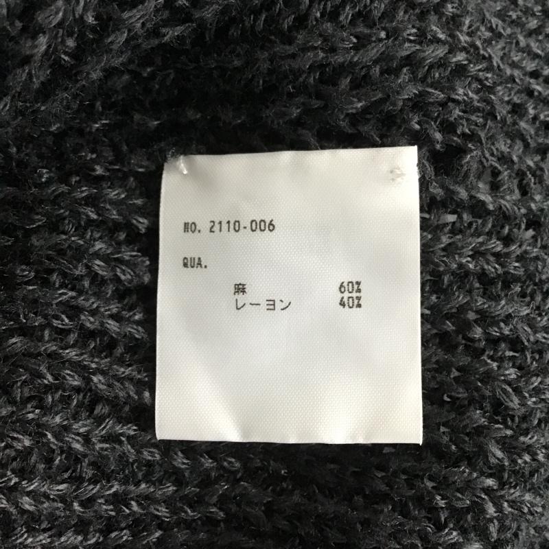 ラッドミュージシャン LAD MUSICIAN カーディガン 長袖 2110-006 Vネック 44 無地 黒 / ブラック /  メンズ USED 古着 中古 10087794