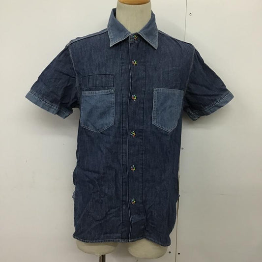 バーンズ BARNS シャツ、ブラウス 半袖 デニムシャツ 40 無地 インディゴ / インディゴ /  メンズ USED 古着 中古 10087829