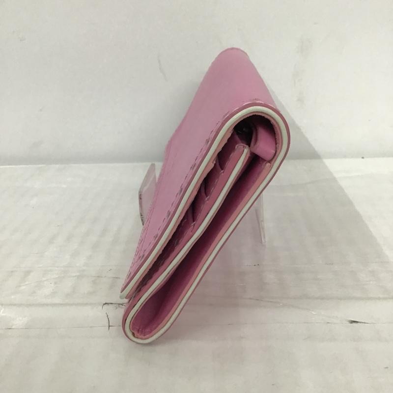 コーチ COACH 財布 長財布 ロゴ、文字 桃 / ピンク / X 白 / ホワイト /  レディース USED 古着 中古 10087842
