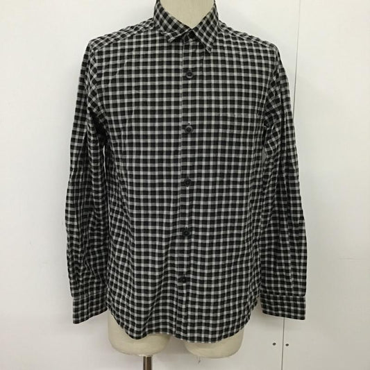 ブルーワーク BLUE WORK シャツ、ブラウス 長袖 54-01-52-01101 TOMORROW LAND M チェック 黒 / ブラック / X 灰 / グレー /  メンズ USED 古着 中古 10087865