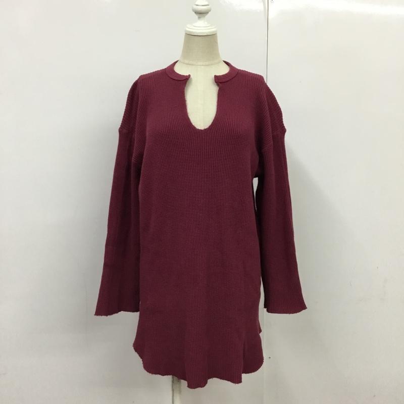 ジェーンスミスジョンスミス JANE SMITH / JOHN SMITH ワンピース ミニスカート ロンハーマン ワッフル 無地 えんじ / ワインレッド /  レディース USED 古着 中古 10087866