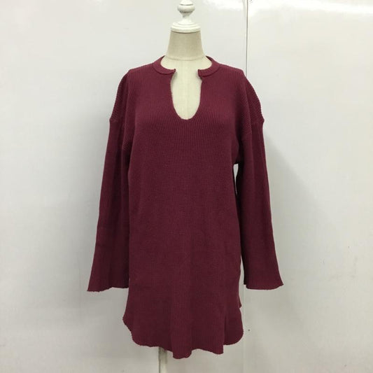 ジェーンスミスジョンスミス JANE SMITH / JOHN SMITH ワンピース ミニスカート ロンハーマン ワッフル 無地 えんじ / ワインレッド /  レディース USED 古着 中古 10087866