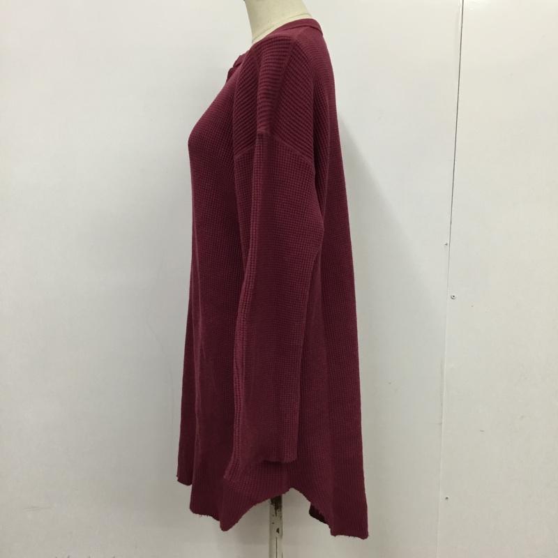 ジェーンスミスジョンスミス JANE SMITH / JOHN SMITH ワンピース ミニスカート ロンハーマン ワッフル 無地 えんじ / ワインレッド /  レディース USED 古着 中古 10087866