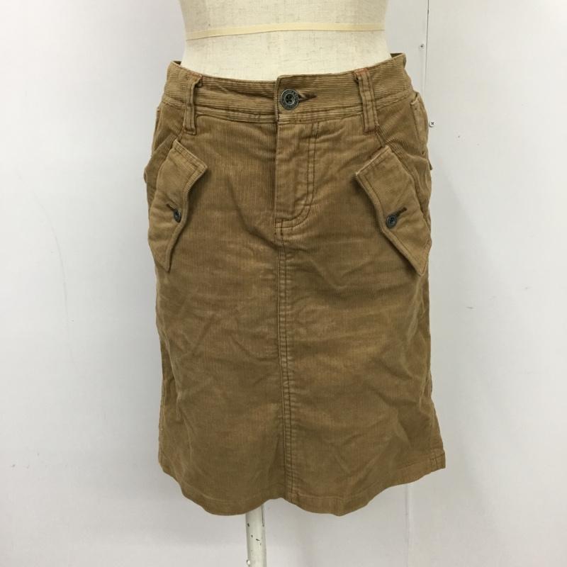 ポロ ジーンズ Polo Jeans Co. スカート ひざ丈スカート 0 無地 茶 / ブラウン /  レディース USED 古着 中古 10087876