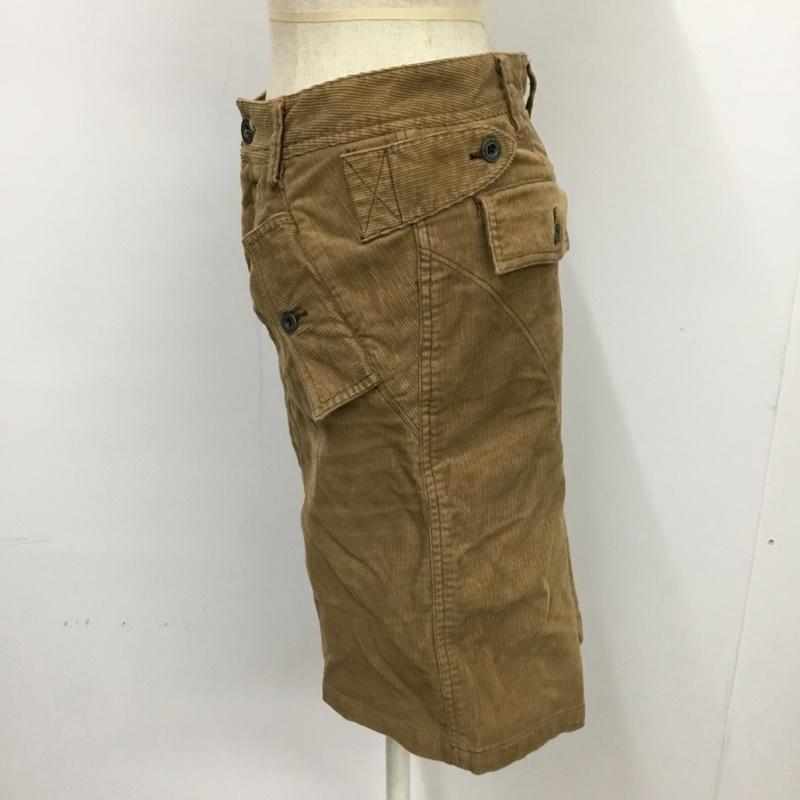 ポロ ジーンズ Polo Jeans Co. スカート ひざ丈スカート 0 無地 茶 / ブラウン /  レディース USED 古着 中古 10087876