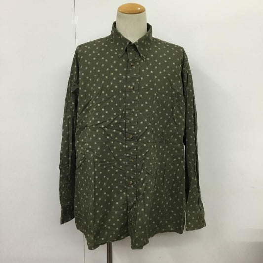 タウンクラフト TOWNCRAFT シャツ、ブラウス 長袖 183186 ボタンダウン XXL 総柄 カーキ / カーキ /  メンズ USED 古着 中古 10087910