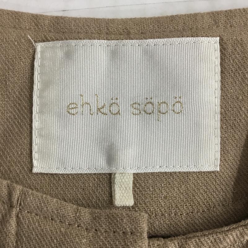 エヘカソポ ehka sopo コート コート一般 1303688 後ろリボン ノーカラー FREE 無地 ベージュ / ベージュ /  レディース USED 古着 中古 10087938