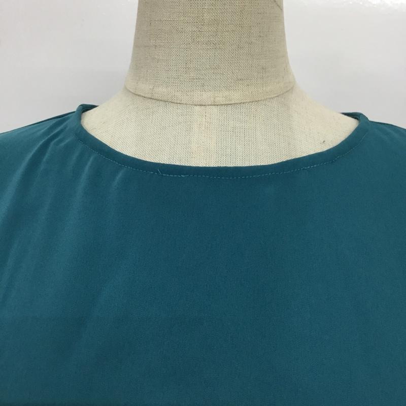 グリーンレーベルリラクシング green label relaxing カットソー 半袖 3511-299-1198 WORK TRIP OUTFITS フレアスリーブ S 無地 青 / ブルー /  レディース USED 古着 中古 10088074