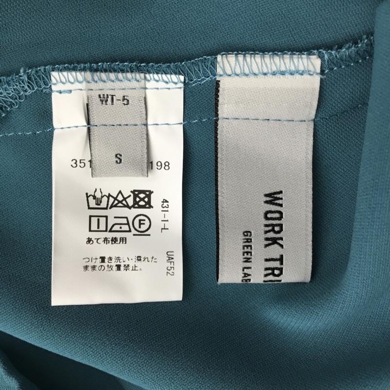 グリーンレーベルリラクシング green label relaxing カットソー 半袖 3511-299-1198 WORK TRIP OUTFITS フレアスリーブ S 無地 青 / ブルー /  レディース USED 古着 中古 10088074