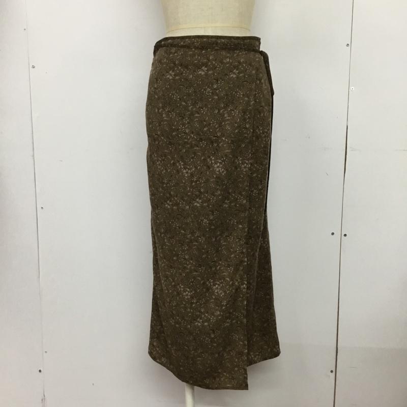 センスオブプレイス SENSEOFPLACE スカート ロングスカート AA96-25B016 ラップスカート風 S 花柄 茶 / ブラウン /  レディース USED 古着 中古 10088078