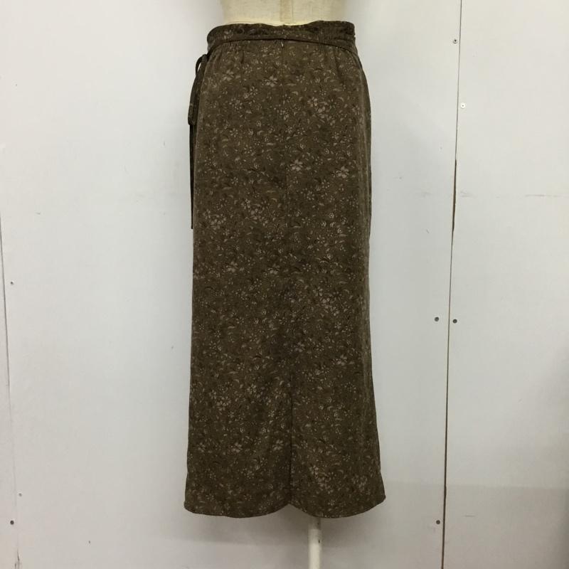 センスオブプレイス SENSEOFPLACE スカート ロングスカート AA96-25B016 ラップスカート風 S 花柄 茶 / ブラウン /  レディース USED 古着 中古 10088078