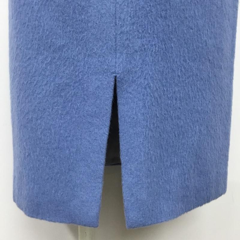 ノーリーズ NOLLEY'S スカート ロングスカート U-2556 フロントスリット 36 無地 水色 / ライトブルー /  レディース USED 古着 中古 10088111