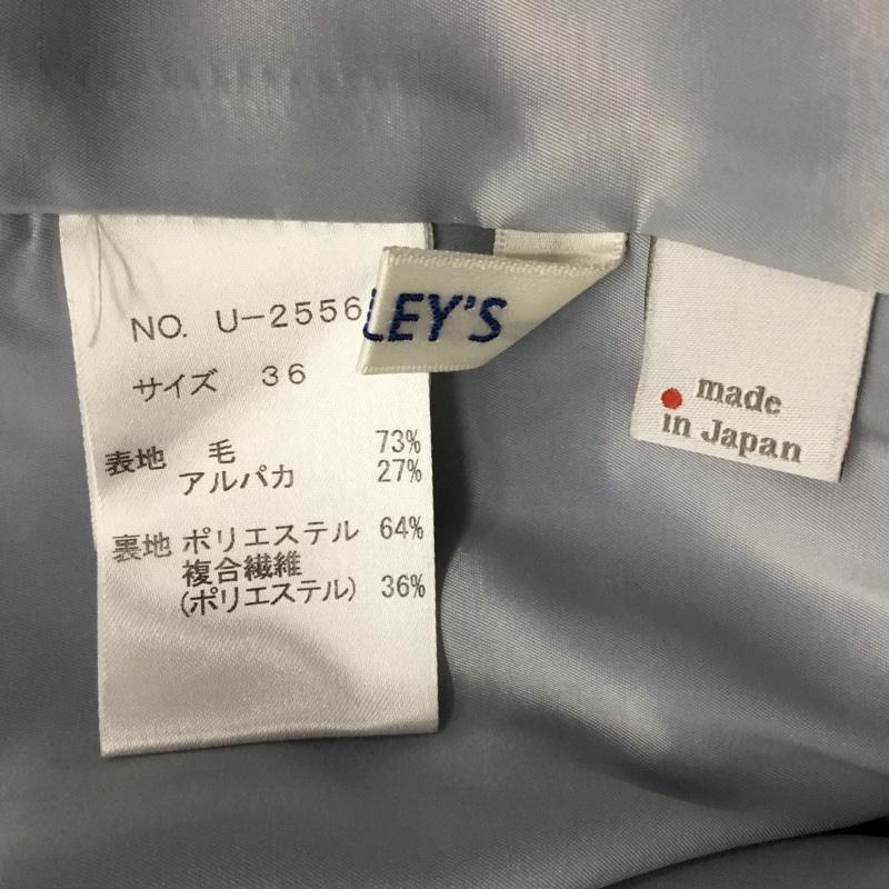 ノーリーズ NOLLEY'S スカート ロングスカート U-2556 フロントスリット 36 無地 水色 / ライトブルー /  レディース USED 古着 中古 10088111