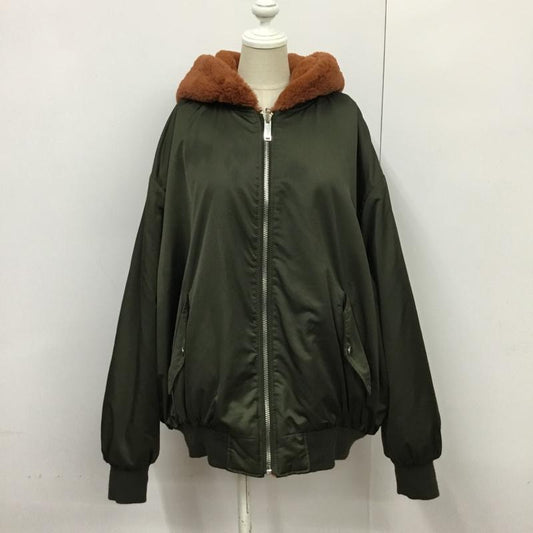 ザラ ZARA ジャケット、上着 ジャンパー、ブルゾン リバーシブル S 無地 カーキ / カーキ / X 茶 / ブラウン /  レディース USED 古着 中古 10088142