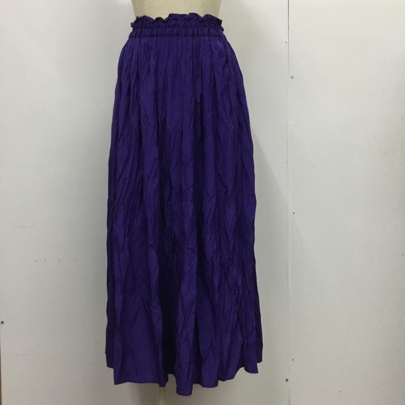 マジェスティックレゴン MAJESTIC LEGON スカート ロングスカート プリーツスカート M 無地 紫 / パープル /  レディース USED 古着 中古 10088153