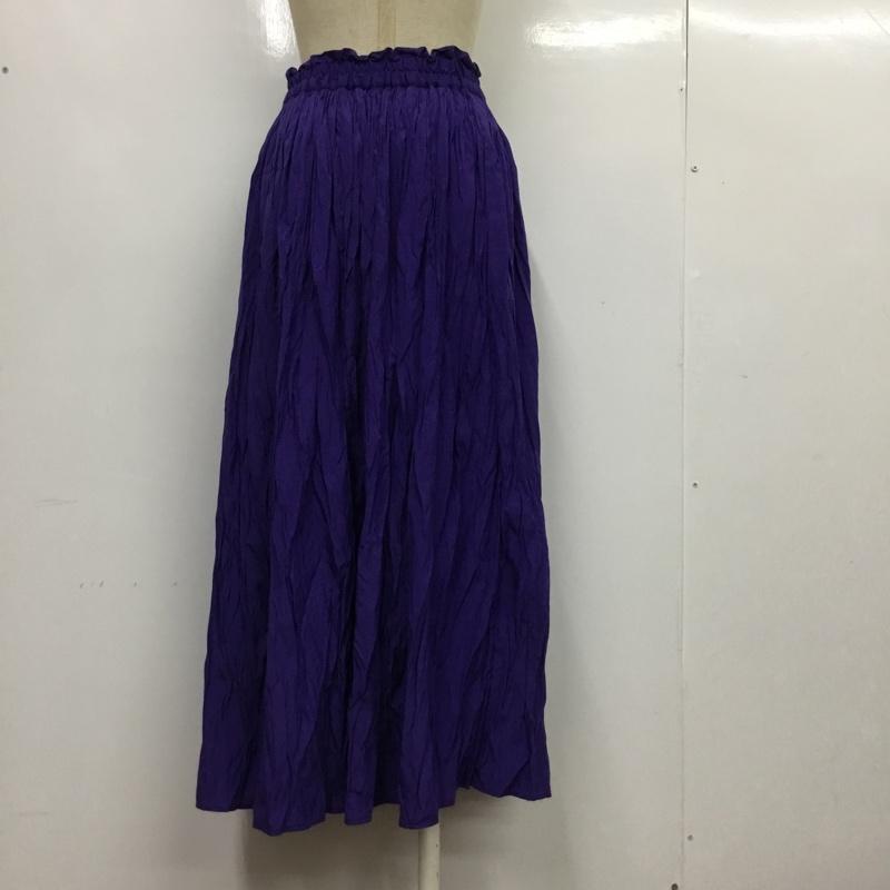 マジェスティックレゴン MAJESTIC LEGON スカート ロングスカート プリーツスカート M 無地 紫 / パープル /  レディース USED 古着 中古 10088153