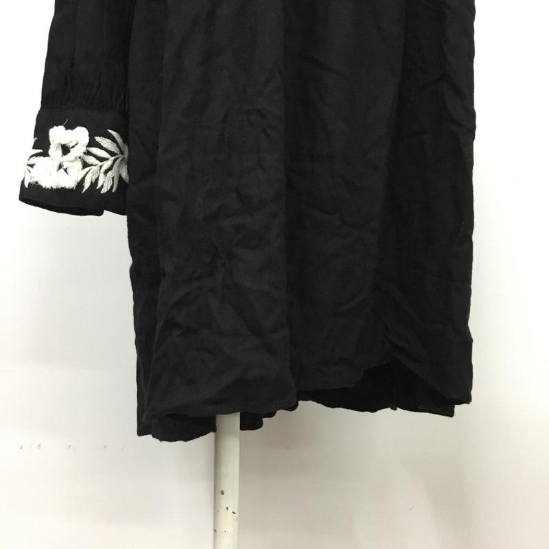 ザラベーシック ZARA BASIC ワンピース ひざ丈スカート S 無地 黒 / ブラック /  レディース USED 古着 中古 10088158