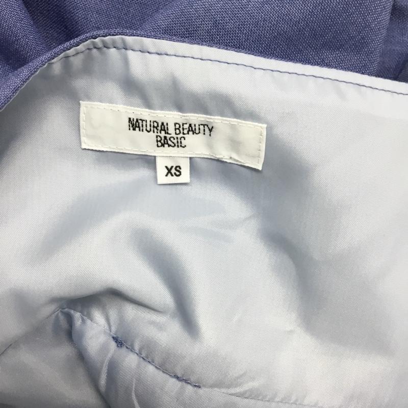 ナチュラルビューティーベーシック NATURAL BEAUTY BASIC スカート ミニスカート XS 無地 水色 / ライトブルー /  レディース USED 古着 中古 10088167