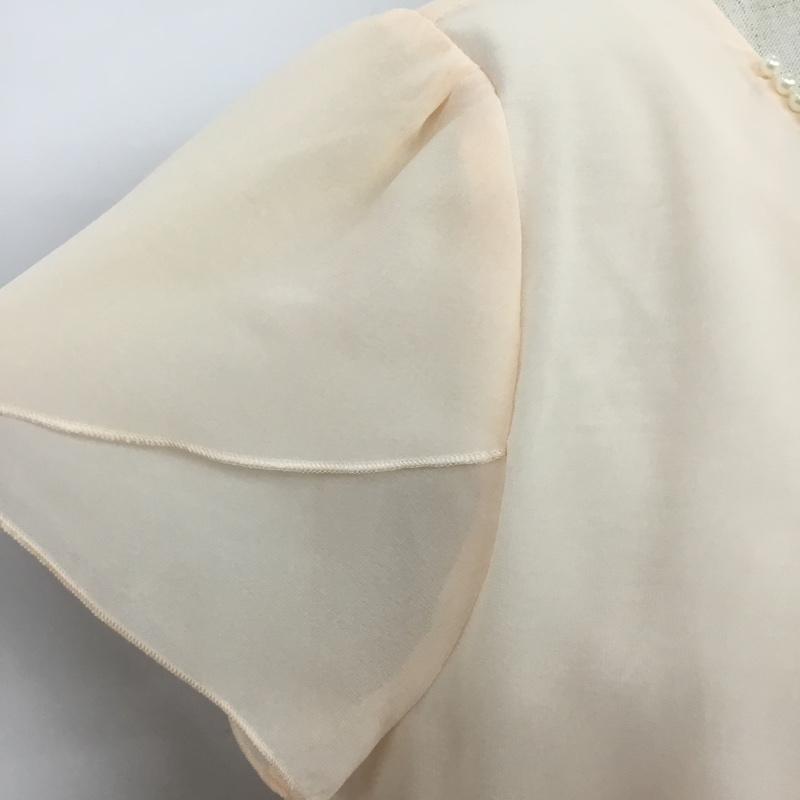 エフデ ef-de カットソー 半袖 51-42190056 ビシュー付き 9 無地 橙 / オレンジ /  レディース USED 古着 中古 10088250