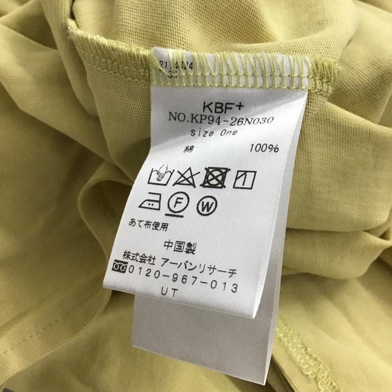 ケービーエフプラス KBF+ ワンピース ロングスカート KP94-26N030 ラウンドスリーブカットワンピース 無地 黄 / イエロー /  レディース USED 古着 中古 10088295
