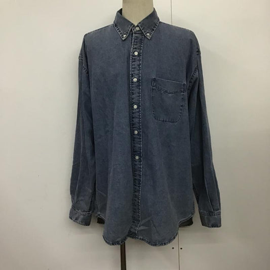 ノーティカ NAUTICA シャツ、ブラウス 長袖 L 無地 水色 / ライトブルー /  メンズ USED 古着 中古 10088323