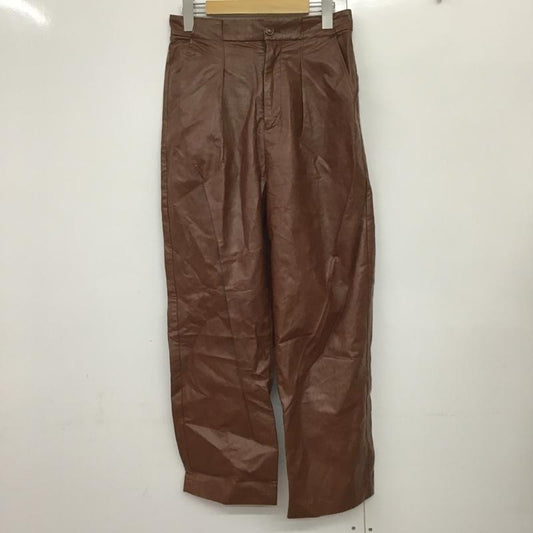 フリークスストア FREAK'S STORE ボトムス ボトムス 211-3412 フェイクレザーパンツ M 無地 茶 / ブラウン /  レディース USED 古着 中古 10088430