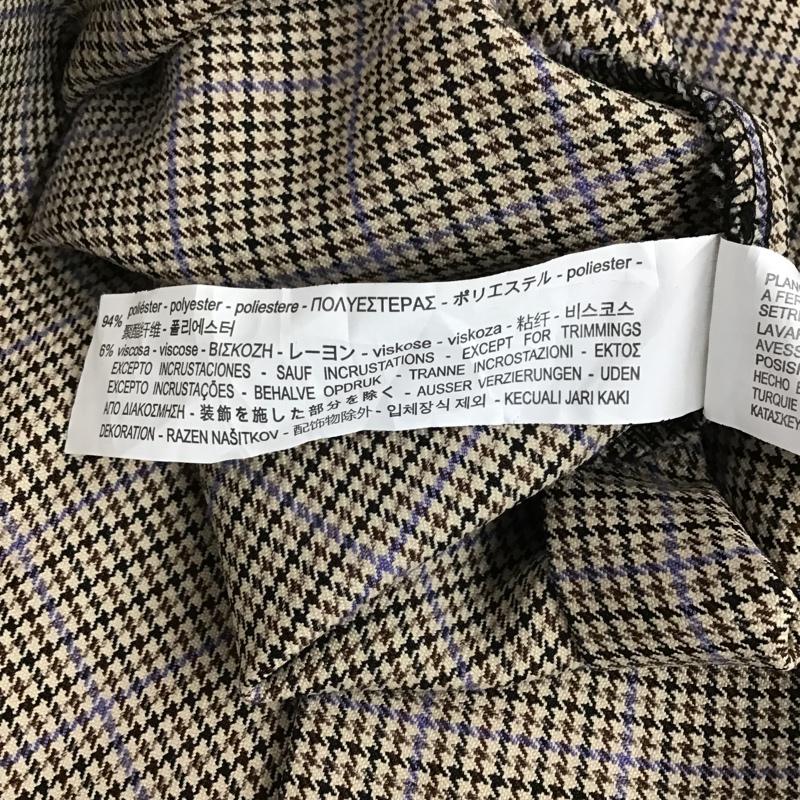 ザラベーシック ZARA BASIC ワンピース ミニスカート 3564 056 756 モックネック 七分袖 XS 千鳥格子 ベージュ / ベージュ / X 黒 / ブラック / X 茶 / ブラウン / X 紫 / パープル /  レディース USED 古着 中古 10088446