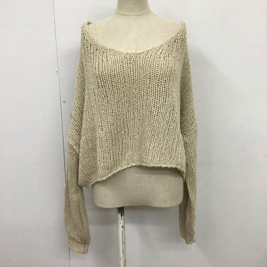 ジーナシス JEANASIS ニット、セーター 長袖 JS063290MC コットンニット FREE 無地 アイボリー / アイボリー /  レディース USED 古着 中古 10088451