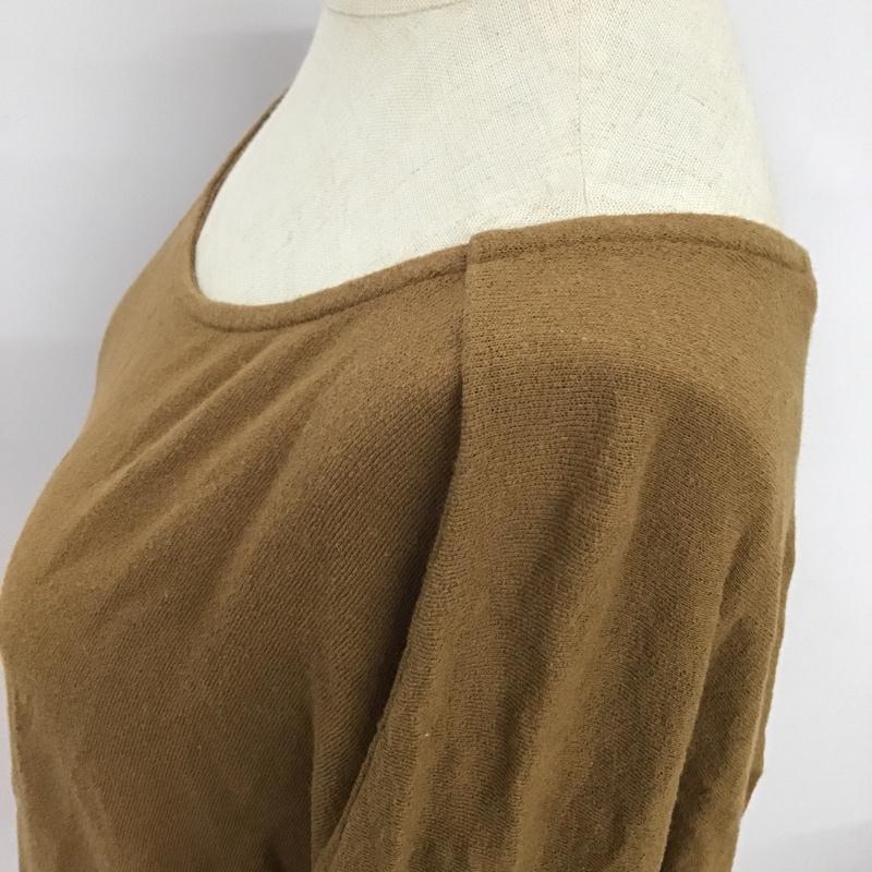 ニコアンド niko and... カットソー 長袖 L 無地 茶 / ブラウン /  レディース USED 古着 中古 10088485