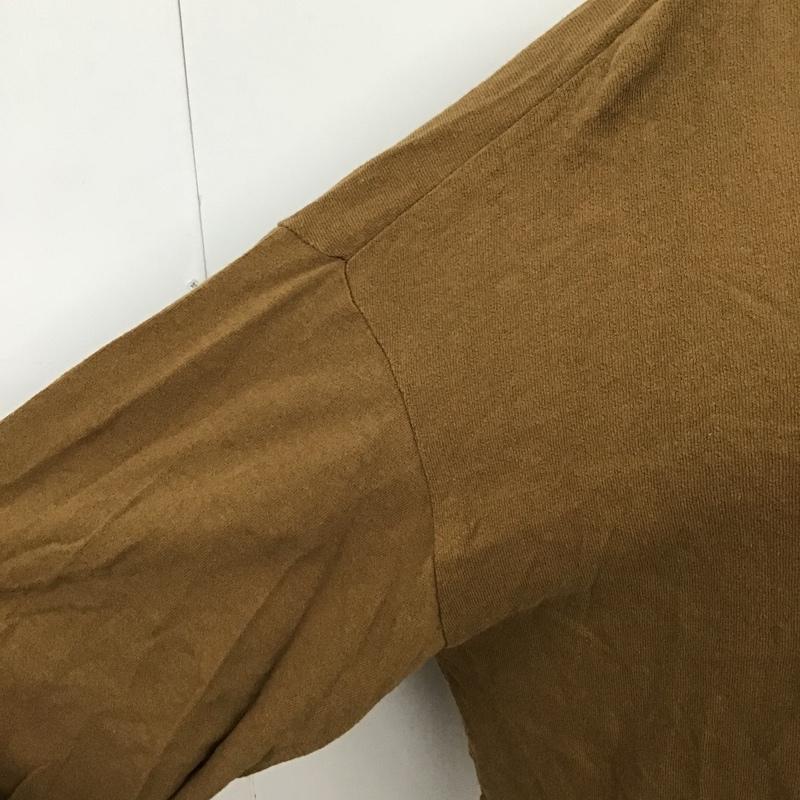 ニコアンド niko and... カットソー 長袖 L 無地 茶 / ブラウン /  レディース USED 古着 中古 10088485