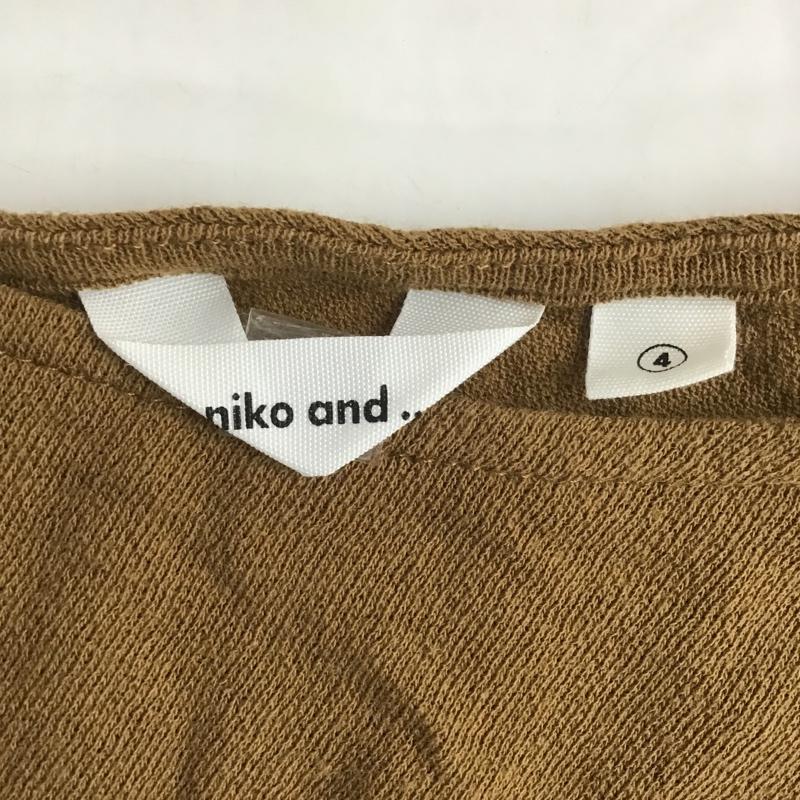 ニコアンド niko and... カットソー 長袖 L 無地 茶 / ブラウン /  レディース USED 古着 中古 10088485