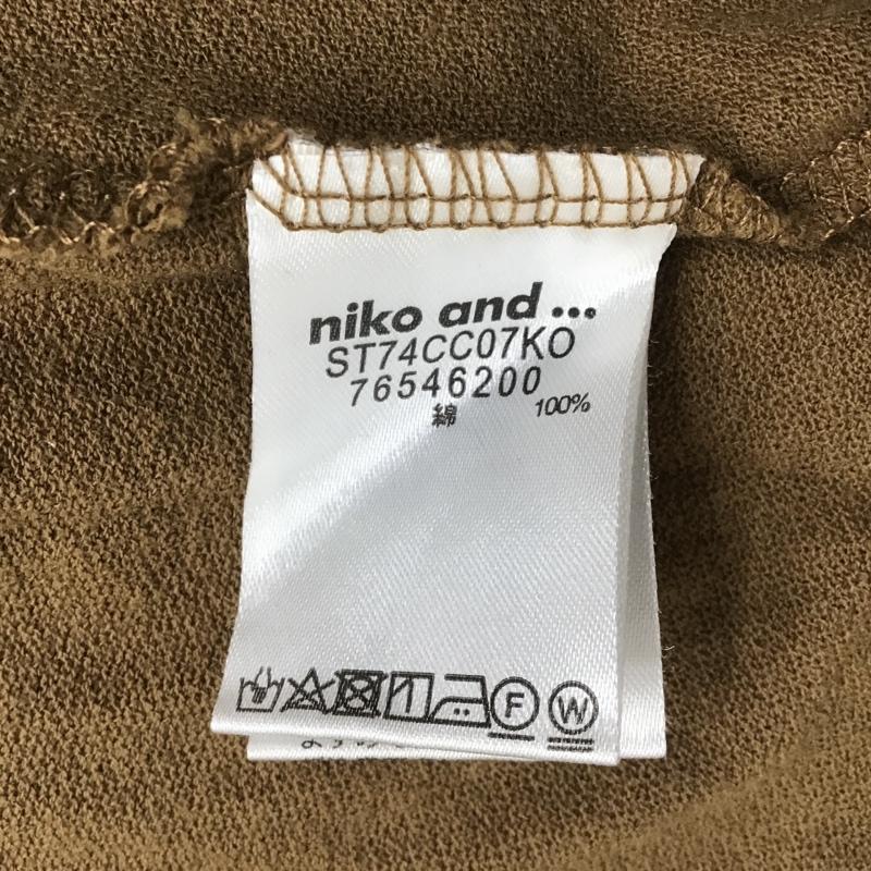 ニコアンド niko and... カットソー 長袖 L 無地 茶 / ブラウン /  レディース USED 古着 中古 10088485