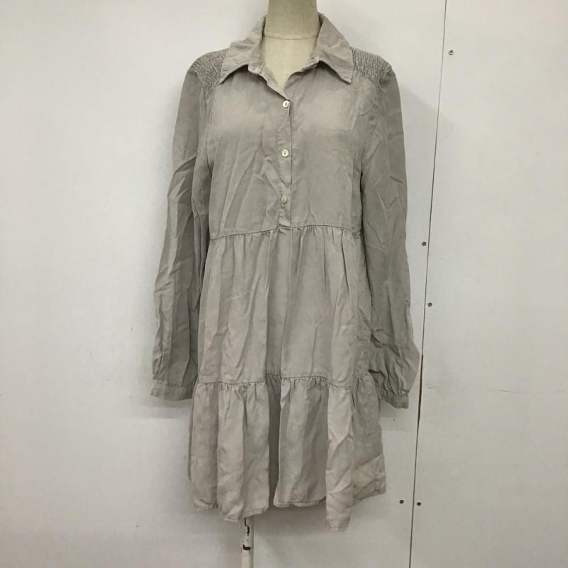 ザラ ZARA ワンピース ミニスカート 7986 021 811 ティアード S 無地 灰 / グレー /  レディース USED 古着 中古 10088501