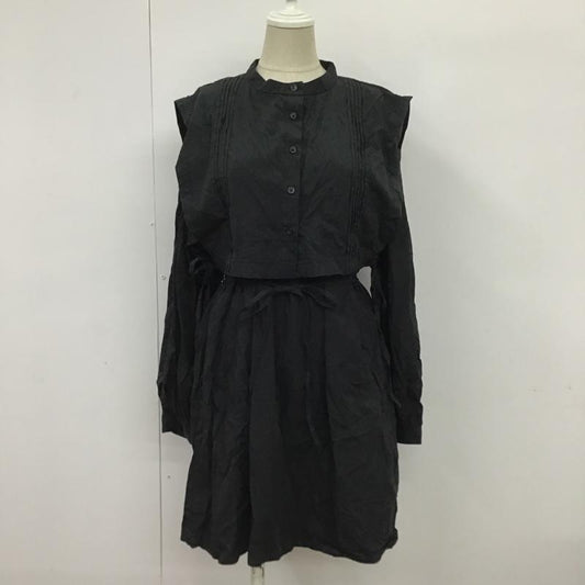 ローリーズファーム LOWRYS FARM シャツ、ブラウス 長袖 FREE 無地 黒 / ブラック /  レディース USED 古着 中古 10088507