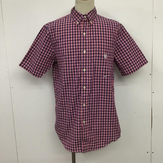 チャップス CHAPS シャツ、ブラウス 半袖 200014482 ボタンダウン チェック M ワンポイント 桃 / ピンク / X 紺 / ネイビー / X 白 / ホワイト /  メンズ USED 古着 中古 10088525