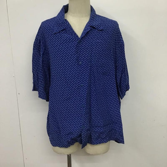 アダンス ADANS シャツ、ブラウス 半袖 オープンカラー 開襟 L 総柄 青 / ブルー /  メンズ USED 古着 中古 10088543