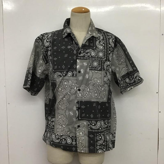 ロデオクラウンズ Rodeo Crowns シャツ、ブラウス 半袖 421FSW30-1300 タイプライター オープンカラーシャツ M バンダナ柄 灰 / グレー / X チャコールグレー / チャコールグレー /  メンズ USED 古着 中古 10088577