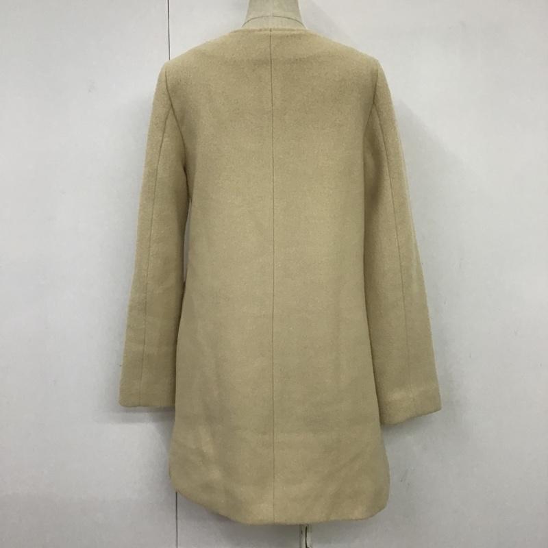 リエンダ rienda コート コート一般 1109A830-0700 ノーカラーZIPコート S 無地 ベージュ / ベージュ /  レディース USED 古着 中古 10088598