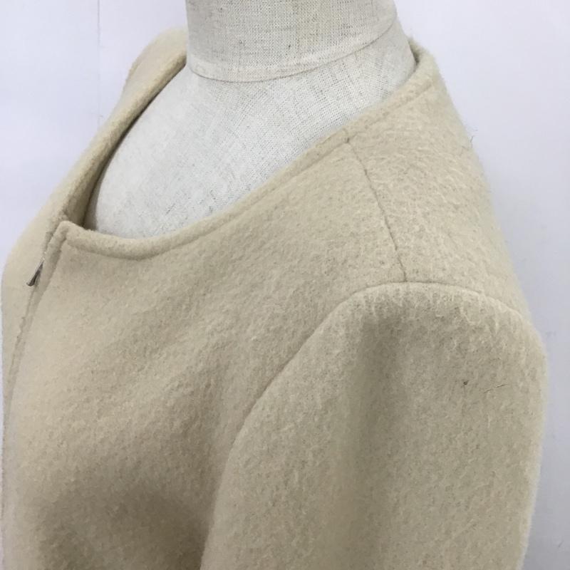 リエンダ rienda コート コート一般 1109A830-0700 ノーカラーZIPコート S 無地 ベージュ / ベージュ /  レディース USED 古着 中古 10088598