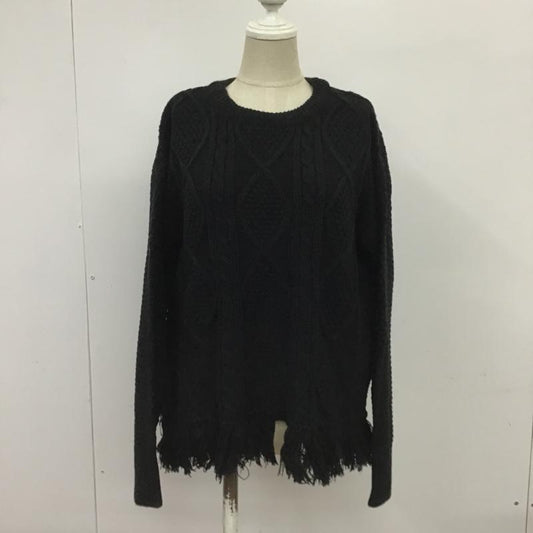 ローリーズファーム LOWRYS FARM ニット、セーター 長袖 L 無地 黒 / ブラック /  レディース USED 古着 中古 10088608