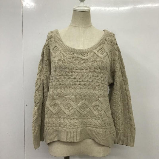 ヘザー Heather ニット、セーター 長袖 FREE 無地 ベージュ / ベージュ /  レディース USED 古着 中古 10088611