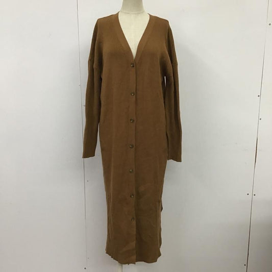 ローリーズファーム LOWRYS FARM カーディガン 長袖 FREE 無地 茶 / ブラウン /  レディース USED 古着 中古 10088615