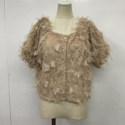 ナイスクラップ NICE CLAUP カーディガン 半袖 無地 桃 / ピンク /  レディース USED 古着 中古 10088632