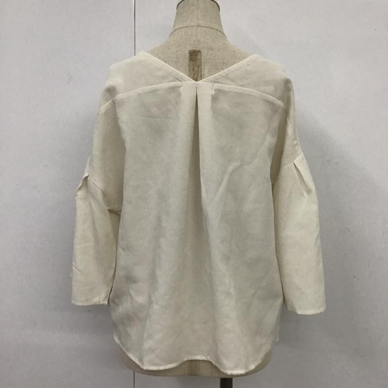 ニコアンド niko and... カットソー 七分袖 M 無地 白 / ホワイト /  レディース USED 古着 中古 10088633