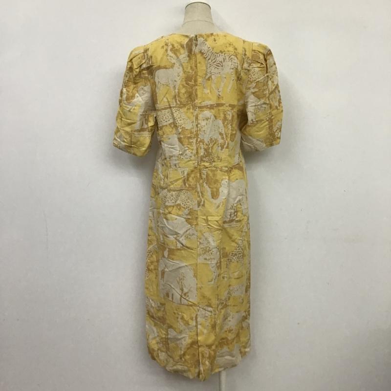 スローバイスライ THROW by SLY ワンピース ロングスカート 030ES033-2980 ANIMAL TWIST MINI DRESS タグ付 2 総柄 マルチカラー / マルチカラー / X 黄 / イエロー /  レディース USED 古着 中古 10088762