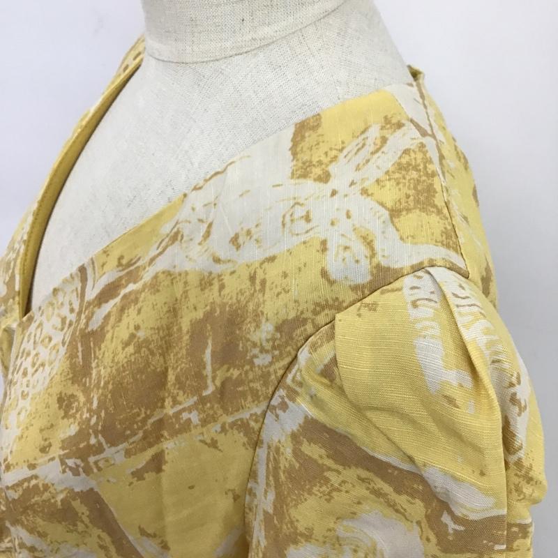 スローバイスライ THROW by SLY ワンピース ロングスカート 030ES033-2980 ANIMAL TWIST MINI DRESS タグ付 2 総柄 マルチカラー / マルチカラー / X 黄 / イエロー /  レディース USED 古着 中古 10088762