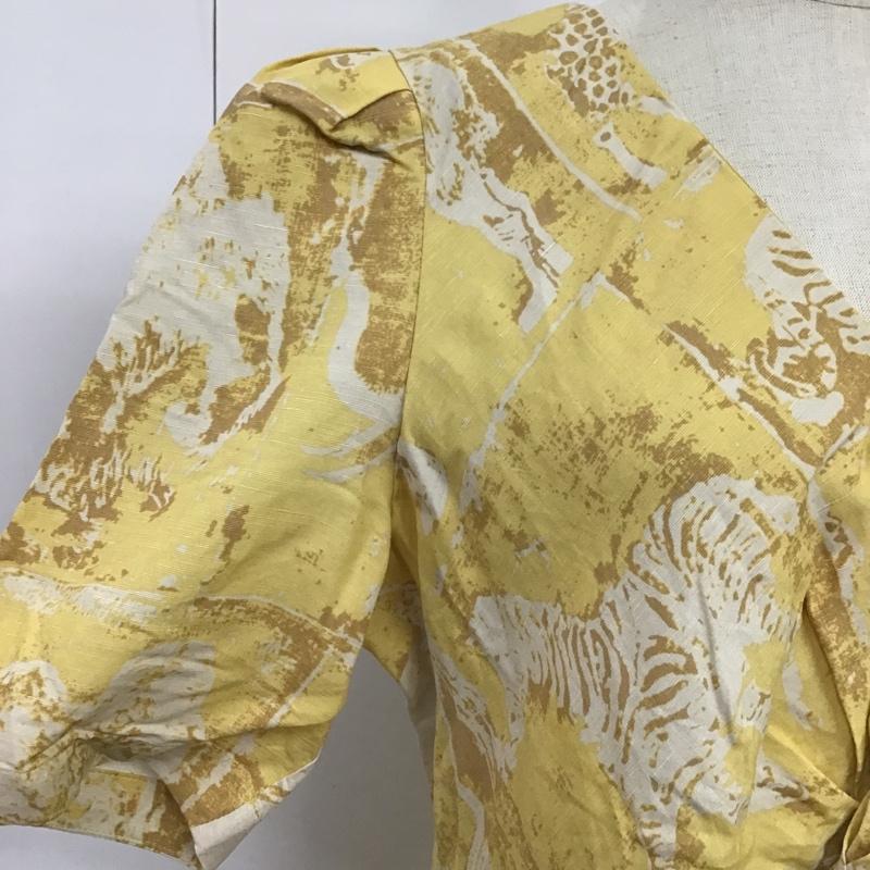スローバイスライ THROW by SLY ワンピース ロングスカート 030ES033-2980 ANIMAL TWIST MINI DRESS タグ付 2 総柄 マルチカラー / マルチカラー / X 黄 / イエロー /  レディース USED 古着 中古 10088762